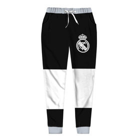 Женские брюки 3D с принтом Real Madrid Black Collection , полиэстер 100% | прямой крой, два кармана без застежек по бокам, с мягкой трикотажной резинкой на поясе и по низу штанин. В поясе для дополнительного комфорта — широкие завязки | emirates | fc | real madrid | клуб | мяч | реал мадрид