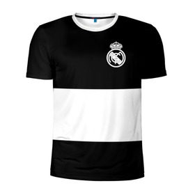 Мужская футболка 3D спортивная с принтом Real Madrid Black Collection , 100% полиэстер с улучшенными характеристиками | приталенный силуэт, круглая горловина, широкие плечи, сужается к линии бедра | emirates | fc | real madrid | клуб | мяч | реал мадрид