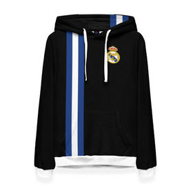 Женская толстовка 3D с принтом Real Madrid Line Collection , 100% полиэстер  | двухслойный капюшон со шнурком для регулировки, мягкие манжеты на рукавах и по низу толстовки, спереди карман-кенгуру с мягким внутренним слоем. | emirates | fc | real madrid | клуб | мяч | реал мадрид