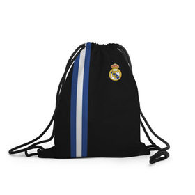 Рюкзак-мешок 3D с принтом Real Madrid Line Collection , 100% полиэстер | плотность ткани — 200 г/м2, размер — 35 х 45 см; лямки — толстые шнурки, застежка на шнуровке, без карманов и подкладки | emirates | fc | real madrid | клуб | мяч | реал мадрид