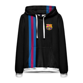 Мужская толстовка 3D с принтом FC Barcelona Line Collection , 100% полиэстер | двухслойный капюшон со шнурком для регулировки, мягкие манжеты на рукавах и по низу толстовки, спереди карман-кенгуру с мягким внутренним слоем. | fc | барселона | эмблема