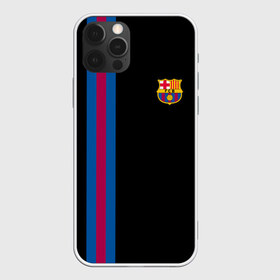 Чехол для iPhone 12 Pro Max с принтом FC Barcelona Line Collection , Силикон |  | fc | барселона | эмблема