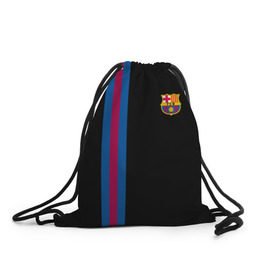Рюкзак-мешок 3D с принтом FC Barcelona Line Collection , 100% полиэстер | плотность ткани — 200 г/м2, размер — 35 х 45 см; лямки — толстые шнурки, застежка на шнуровке, без карманов и подкладки | fc | барселона | эмблема