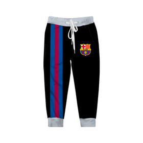 Детские брюки 3D с принтом FC Barcelona Line Collection , 100% полиэстер | манжеты по низу, эластичный пояс регулируется шнурком, по бокам два кармана без застежек, внутренняя часть кармана из мелкой сетки | fc | барселона | эмблема