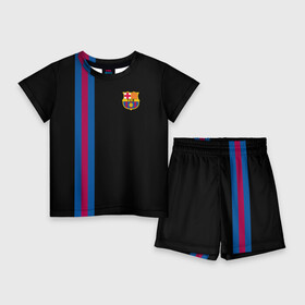 Детский костюм с шортами 3D с принтом FC Barcelona Line Collection ,  |  | fc | барселона | эмблема