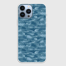 Чехол для iPhone 13 Pro Max с принтом Акулы ,  |  | Тематика изображения на принте: shark | акула | акулы | вода | море | океан | рыба | хищник