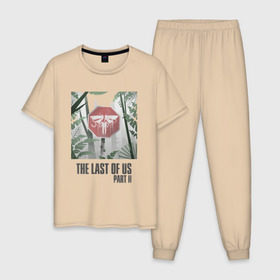 Мужская пижама хлопок с принтом The Last of Us , 100% хлопок | брюки и футболка прямого кроя, без карманов, на брюках мягкая резинка на поясе и по низу штанин
 | гриб | грибы | джоэл | кордицепс | элли
