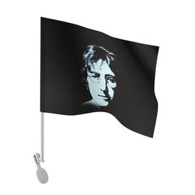 Флаг для автомобиля с принтом Джон Леннон 7 , 100% полиэстер | Размер: 30*21 см | john lennon | the beatles | битлс | джон леннон