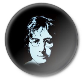 Значок с принтом Джон Леннон 7 ,  металл | круглая форма, металлическая застежка в виде булавки | john lennon | the beatles | битлс | джон леннон