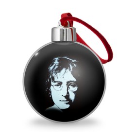 Ёлочный шар с принтом Джон Леннон 7 , Пластик | Диаметр: 77 мм | john lennon | the beatles | битлс | джон леннон