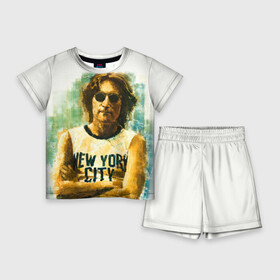 Детский костюм с шортами 3D с принтом Джон Леннон 10 ,  |  | john lennon | the beatles | битлс | джон леннон