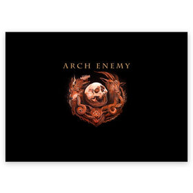 Поздравительная открытка с принтом Arch Enemy , 100% бумага | плотность бумаги 280 г/м2, матовая, на обратной стороне линовка и место для марки
 | alissa white gluz | arch enemy | алисса уайт глаз | арч энеми