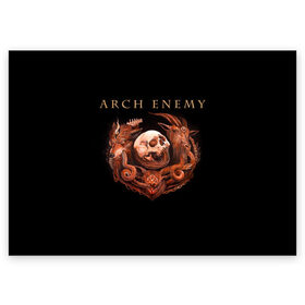 Поздравительная открытка с принтом Arch Enemy , 100% бумага | плотность бумаги 280 г/м2, матовая, на обратной стороне линовка и место для марки
 | Тематика изображения на принте: alissa white gluz | arch enemy | алисса уайт глаз | арч энеми