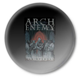 Значок с принтом Arch Enemy ,  металл | круглая форма, металлическая застежка в виде булавки | Тематика изображения на принте: alissa white gluz | arch enemy | алисса уайт глаз | арч энеми