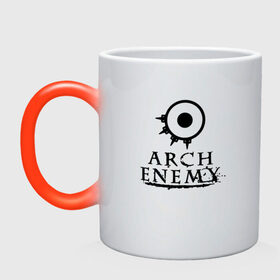 Кружка хамелеон с принтом Arch Enemy , керамика | меняет цвет при нагревании, емкость 330 мл | alissa white gluz | arch enemy | алисса уайт глаз | арч энеми