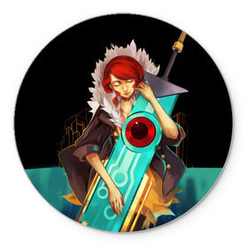 Коврик круглый с принтом Transistor 6 , резина и полиэстер | круглая форма, изображение наносится на всю лицевую часть | Тематика изображения на принте: camerata | cloudbank | process | red | transistor | камерата | клаудбанк | процесс | ред | робот | роботы | транзистор