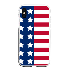 Чехол для iPhone XS Max матовый с принтом USA FLAG АМЕРИКАНСКИЙ ФЛАГ , Силикон | Область печати: задняя сторона чехла, без боковых панелей | star | usa | америка | белый | звезды | красный | линии | полосы | популярные | синий | сша | триколор | туристические | флаг | цвет | штаты