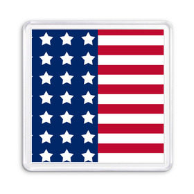 Магнит 55*55 с принтом USA Flag , Пластик | Размер: 65*65 мм; Размер печати: 55*55 мм | Тематика изображения на принте: star | usa | америка | белый | звезды | красный | линии | полосы | популярные | синий | сша | триколор | туристические | флаг | цвет | штаты