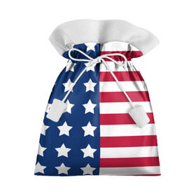 Подарочный 3D мешок с принтом USA Flag , 100% полиэстер | Размер: 29*39 см | Тематика изображения на принте: star | usa | америка | белый | звезды | красный | линии | полосы | популярные | синий | сша | триколор | туристические | флаг | цвет | штаты