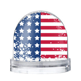 Снежный шар с принтом USA Flag , Пластик | Изображение внутри шара печатается на глянцевой фотобумаге с двух сторон | star | usa | америка | белый | звезды | красный | линии | полосы | популярные | синий | сша | триколор | туристические | флаг | цвет | штаты
