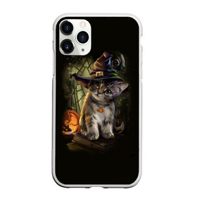 Чехол для iPhone 11 Pro матовый с принтом Ведьмин котенок , Силикон |  | jack | ведьма | кот | котенок | кошка | тыква | хэллоуин
