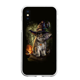 Чехол для iPhone XS Max матовый с принтом Ведьмин котенок , Силикон | Область печати: задняя сторона чехла, без боковых панелей | jack | ведьма | кот | котенок | кошка | тыква | хэллоуин