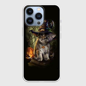 Чехол для iPhone 13 Pro с принтом Ведьмин котенок ,  |  | jack | ведьма | кот | котенок | кошка | тыква | хэллоуин