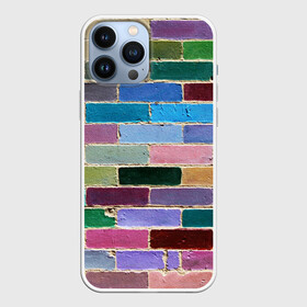 Чехол для iPhone 13 Pro Max с принтом Кирпичи ,  |  | Тематика изображения на принте: андеграунд | кирпичи | краски | стена | хард | цвет