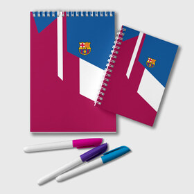 Блокнот с принтом FC Barcelona 2018 , 100% бумага | 48 листов, плотность листов — 60 г/м2, плотность картонной обложки — 250 г/м2. Листы скреплены удобной пружинной спиралью. Цвет линий — светло-серый
 | fc | барселона | эмблема