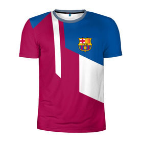 Мужская футболка 3D спортивная с принтом FC Barcelona 2018 , 100% полиэстер с улучшенными характеристиками | приталенный силуэт, круглая горловина, широкие плечи, сужается к линии бедра | fc | барселона | эмблема