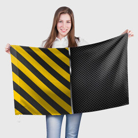 Флаг 3D с принтом Underground , 100% полиэстер | плотность ткани — 95 г/м2, размер — 67 х 109 см. Принт наносится с одной стороны | отверстие | полосы | текстура