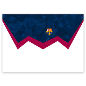 Поздравительная открытка с принтом FC Barcelona 2018 New , 100% бумага | плотность бумаги 280 г/м2, матовая, на обратной стороне линовка и место для марки
 | Тематика изображения на принте: fc | fc barcelona | fcb | fly emirates | ronaldo | абстракция | барселона | геометрия | зож | клуб | линии | месси | модные | мяч | реал мадрид | спорт | спортивные | тренды | футбол | футбольный клуб | эмблема