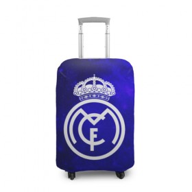 Чехол для чемодана 3D с принтом Реал Мадрид , 86% полиэфир, 14% спандекс | двустороннее нанесение принта, прорези для ручек и колес | 