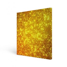 Холст квадратный с принтом Золотой блеск , 100% ПВХ |  | abstraction | gold | rich | texture | богатство | золотая абстракция | золото | кубики | текстура