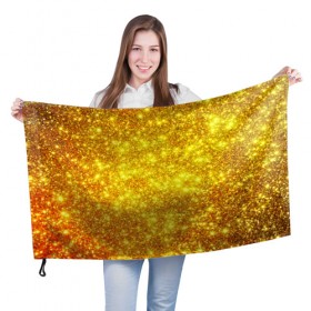 Флаг 3D с принтом Золотой блеск , 100% полиэстер | плотность ткани — 95 г/м2, размер — 67 х 109 см. Принт наносится с одной стороны | abstraction | gold | rich | texture | богатство | золотая абстракция | золото | кубики | текстура