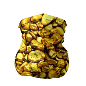 Бандана-труба 3D с принтом Золотые камешки , 100% полиэстер, ткань с особыми свойствами — Activecool | плотность 150‒180 г/м2; хорошо тянется, но сохраняет форму | abstraction | gold | rich | texture | богатство | золотая абстракция | золото | кубики | текстура