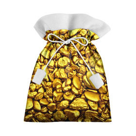 Подарочный 3D мешок с принтом Золотые камешки , 100% полиэстер | Размер: 29*39 см | abstraction | gold | rich | texture | богатство | золотая абстракция | золото | кубики | текстура