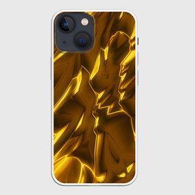 Чехол для iPhone 13 mini с принтом Золотые разводы ,  |  | abstraction | gold | rich | texture | богатство | золотая абстракция | золото | кубики | текстура