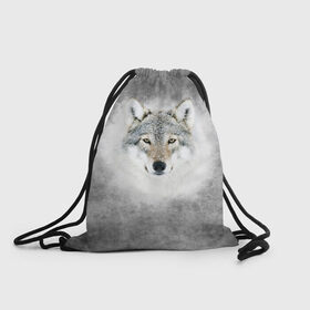 Рюкзак-мешок 3D с принтом Wolf , 100% полиэстер | плотность ткани — 200 г/м2, размер — 35 х 45 см; лямки — толстые шнурки, застежка на шнуровке, без карманов и подкладки | animal | snow | волк | животные | снег | хищник
