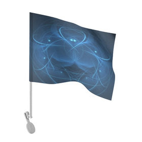 Флаг для автомобиля с принтом Blue fractal , 100% полиэстер | Размер: 30*21 см | art | background | beautiful | color | festive | fractal | lines | photo | picture | smooth | strange | style