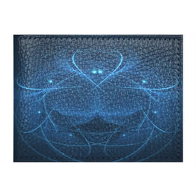 Обложка для студенческого билета с принтом Blue fractal , натуральная кожа | Размер: 11*8 см; Печать на всей внешней стороне | Тематика изображения на принте: art | background | beautiful | color | festive | fractal | lines | photo | picture | smooth | strange | style