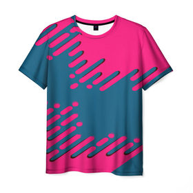 Мужская футболка 3D с принтом Геометрия будущего , 100% полиэфир | прямой крой, круглый вырез горловины, длина до линии бедер | abstraction | engine | pattern | абстракция | геометрия | графики | движение | краска | текстура | чертежи | штрихи