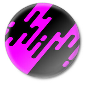 Значок с принтом Pink geometry ,  металл | круглая форма, металлическая застежка в виде булавки | abstraction | engine | pattern | абстракция | геометрия | графики | движение | краска | текстура | чертежи | штрихи