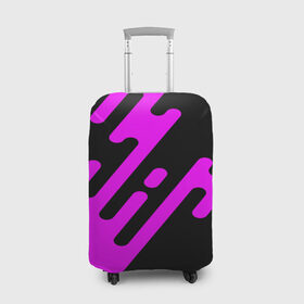 Чехол для чемодана 3D с принтом Pink geometry , 86% полиэфир, 14% спандекс | двустороннее нанесение принта, прорези для ручек и колес | Тематика изображения на принте: abstraction | engine | pattern | абстракция | геометрия | графики | движение | краска | текстура | чертежи | штрихи