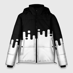 Мужская зимняя куртка 3D с принтом Чёрно-белый узор , верх — 100% полиэстер; подкладка — 100% полиэстер; утеплитель — 100% полиэстер | длина ниже бедра, свободный силуэт Оверсайз. Есть воротник-стойка, отстегивающийся капюшон и ветрозащитная планка. 

Боковые карманы с листочкой на кнопках и внутренний карман на молнии. | abstraction | engine | pattern | абстракция | геометрия | графики | движение | краска | текстура | чертежи | штрихи