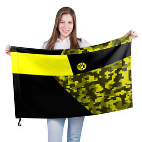Флаг 3D с принтом Borussia Dortmund 2018 Sport , 100% полиэстер | плотность ткани — 95 г/м2, размер — 67 х 109 см. Принт наносится с одной стороны | боруссия | дортмунд