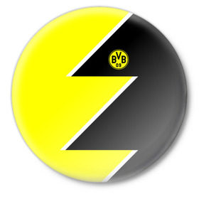 Значок с принтом Borussia Dortmund 2018 Storm ,  металл | круглая форма, металлическая застежка в виде булавки | боруссия | дортмунд