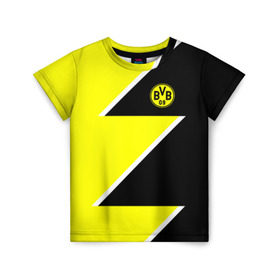 Детская футболка 3D с принтом Borussia Dortmund 2018 Storm , 100% гипоаллергенный полиэфир | прямой крой, круглый вырез горловины, длина до линии бедер, чуть спущенное плечо, ткань немного тянется | Тематика изображения на принте: боруссия | дортмунд