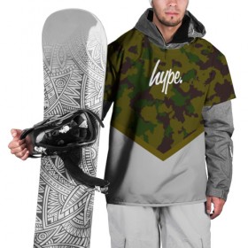 Накидка на куртку 3D с принтом Hype Military #4 , 100% полиэстер |  | brand | camo | hype | military | rap | swag | камо | камуфляж | милитари | надписи | тренд | тренды | узоры | хайп | хаки