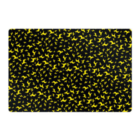 Магнитный плакат 3Х2 с принтом Желтые собачки , Полимерный материал с магнитным слоем | 6 деталей размером 9*9 см | dog | new year | животные | новый год | символ | собака